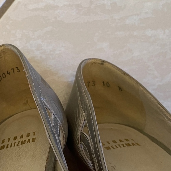 Stuart Weitzman Silver Wedge Sandals - Picture 11 of 14
